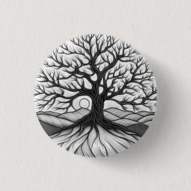 Botón Pinback del árbol de la vida (Anverso)