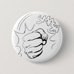 botón Pinback del esbozo del retro de arte pop