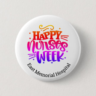 botón Pinback del nombre del hospital de la semana
