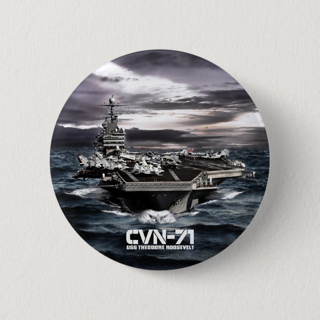 Botón Pinback del portaaviones Theodore Roosevelt (Anverso)