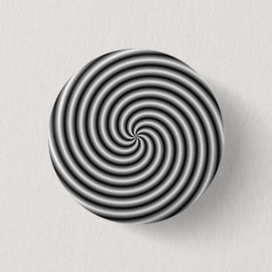 Botón Pinback El Swirl en Blanco y Negro