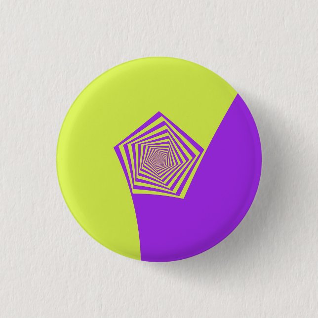 Botón Pinback Espiral Lemon and Lilac (Anverso)
