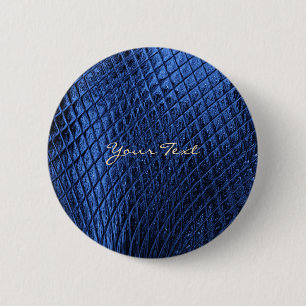 Botón Pinback Moderno Decorativo Azul