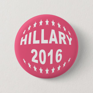 Botón Pinback Rosa Hillary Clinton 2016 de 2.25 pu