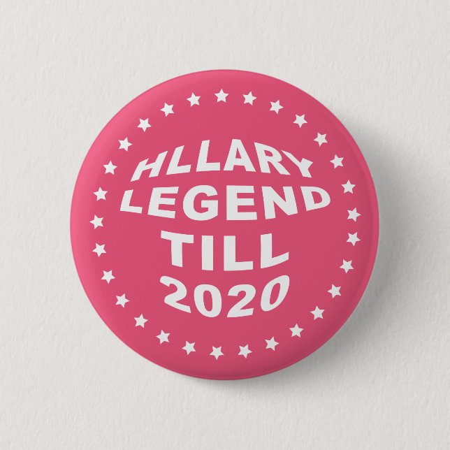 Botón Pinback Rosa Hillary Clinton 2016 de 2.25 pu (Anverso)