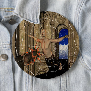 Botón Pinback Web de las arañas de vampiros