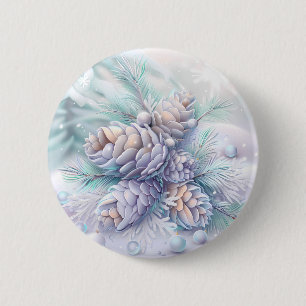 Botón Pinecones de Navidades de ensueño