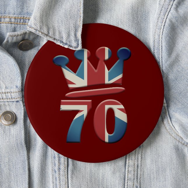 botón Platinum Jubilee Queen Elizabeth 70 años (In situ)