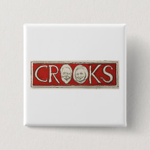 Botón político del dibujo animado