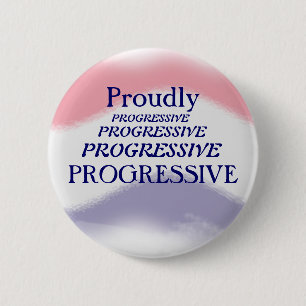 Botón político orgulloso progresivo