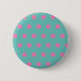 Botón Polka Dot (Aqua & Pink)