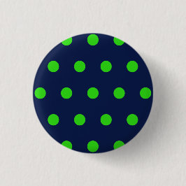 Botón Polka Dot (azul marino y verde limón)