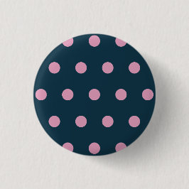 Botón Polka Dot (Azul y Rosa suave de media noche)