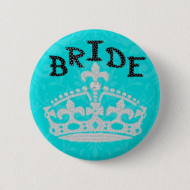 botón Polka Dot Diamond Princess Crown Briwn (Anverso)