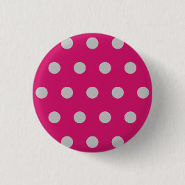 Botón Polka Dot (Rosa caliente y gris)
