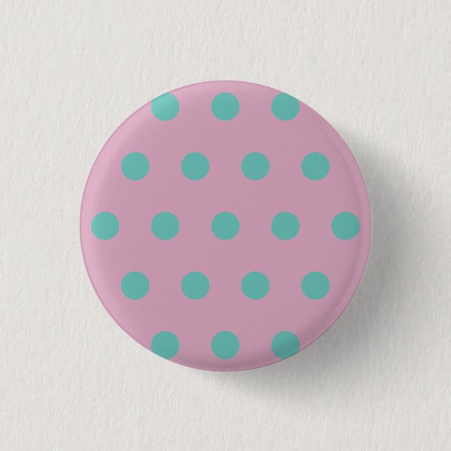 Botón Polka Dot (Rosa y Aqua) (Anverso)