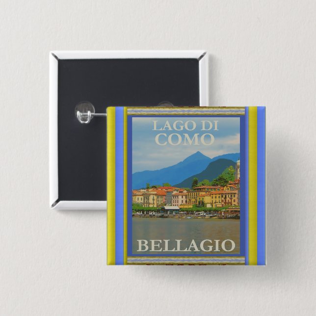 botón Poster de Bellagio Italia (Anverso y reverso)
