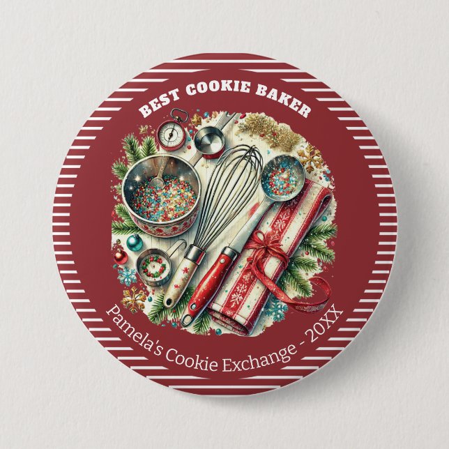 botón Premio Holiday Cookie Best Baker (Anverso)