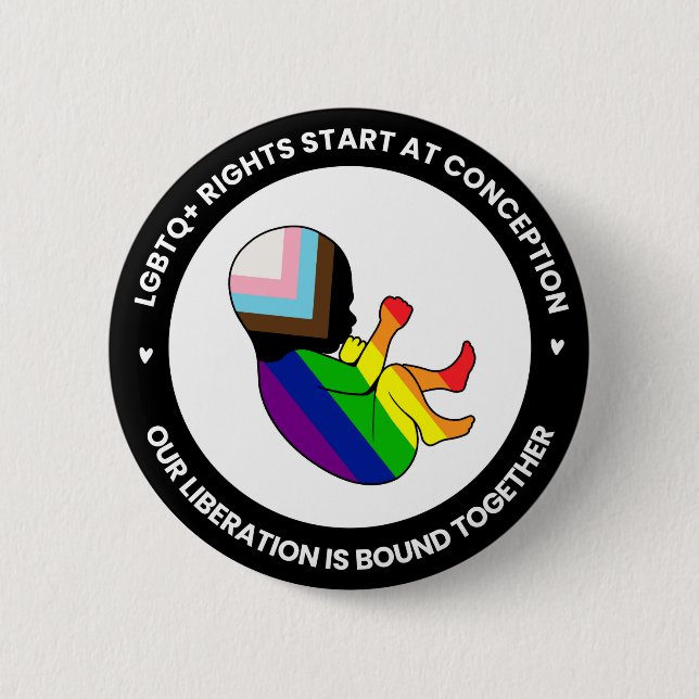 botón Pride Feto (redondo) (Anverso)