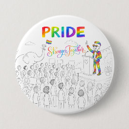 Botón PRIDE Más Fuertes Juntos