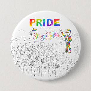 Botón PRIDE Más Fuertes Juntos