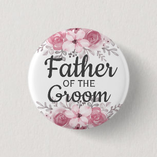 botón Primavera floral padre del novio