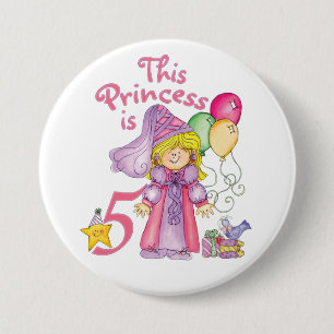 botón Princesa 5º cumpleaños