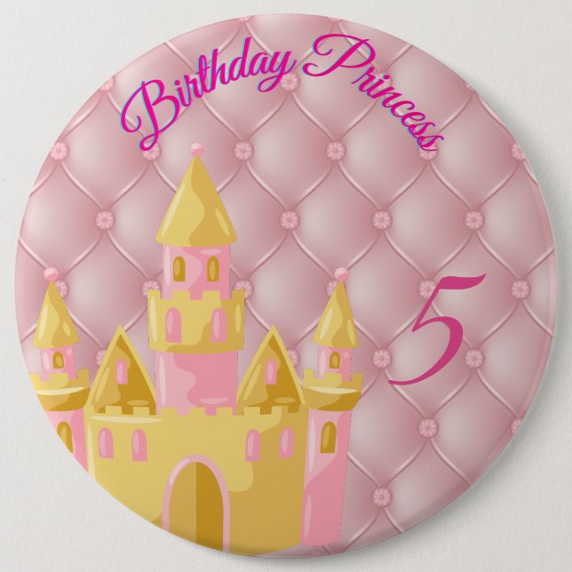 botón Princesa de Cumpleaños (Anverso)