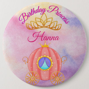 botón Princess Birthday personalizado
