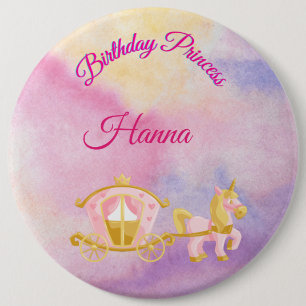 botón Princess Birthday personalizado