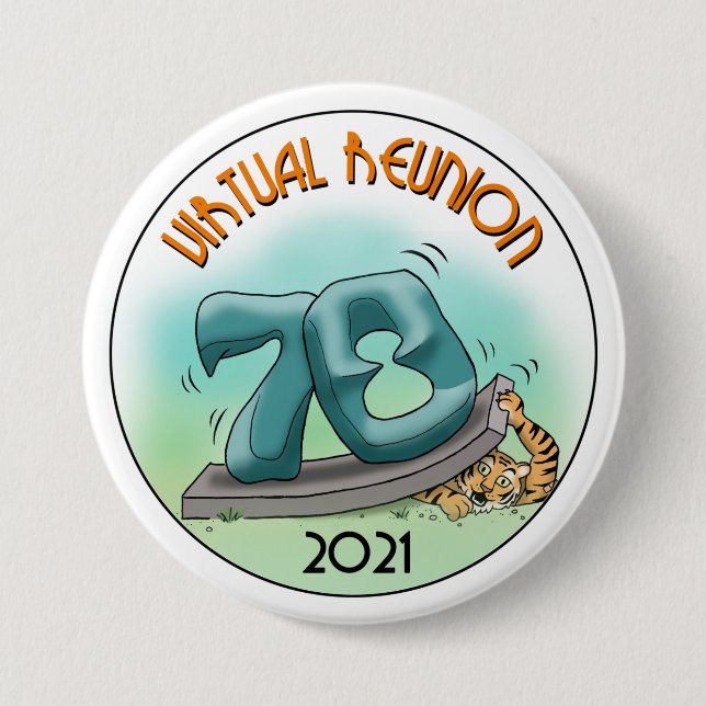 Botón Princeton '78 43rd Reunion logo 3" (Anverso)