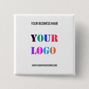 Botón Promocional de Texto de Logo Empresarial Per