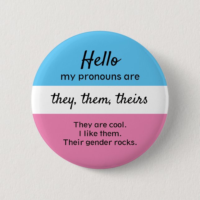 Botón Pronouns de género - Ellos, Pronouns (Anverso)