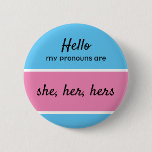 botón Pronouns de género - Pronouns femenino