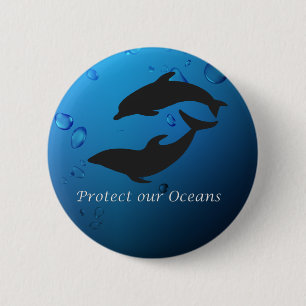 Botón Proteger nuestros delfines oceánicos