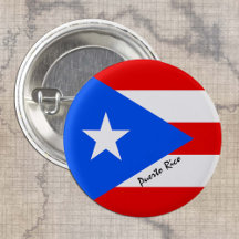 Botón Puerto Rico, bandera patriótica puertorrique
