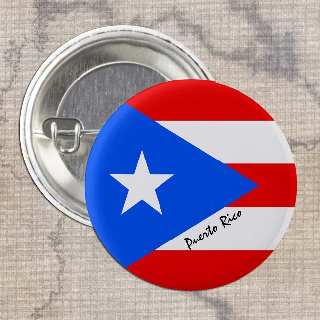 Botón Puerto Rico, bandera patriótica puertorrique (Subido por el creador)