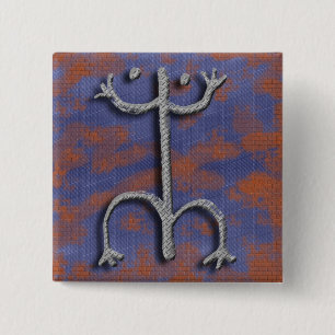 Botón puertorriqueño del petroglifo del coqui