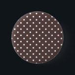 Botón Punto Polka Chocolate<br><div class="desc">Productos de color chocolate lúcido que atraen a los sentidos.    Parecen deliciosos para tomar un bocado,  pero no recomendamos a nadie que los pruebe!   Estos productos son todo un lienzo en blanco esperando tu texto e imágenes.   ¿Qué estás esperando? Diviértete.</div>