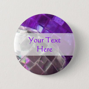 Botón Purple Baubles 'Your Text'