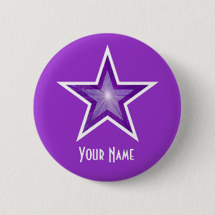 Botón Purple Star 'Tu nombre' púrpura