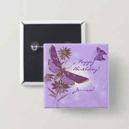 Botón púrpura de la mariposa