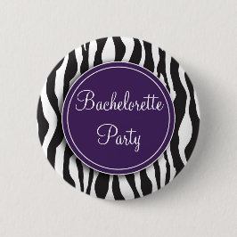Botón púrpura del fiesta de Bachelorette del