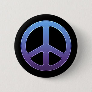 Botón púrpura del signo de la paz