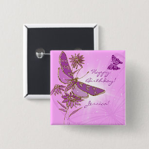 Botón púrpura rosado de la mariposa