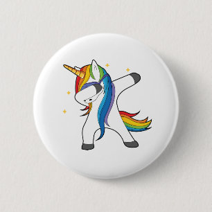 Botón que frota del unicornio lindo único