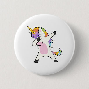 Botón que frota del unicornio lindo único nuevo