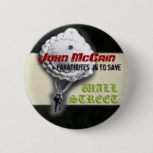Botón que se lanza en paracaídas de McCain (Anverso)