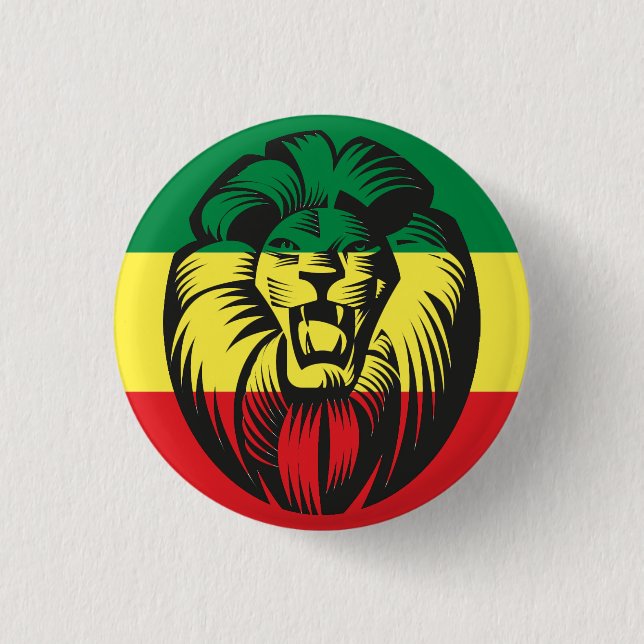 botón Raíces del Reggae del León Jah Rastafari (Anverso)