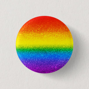Botón rayado del Purpurina del Orgullo LGBT